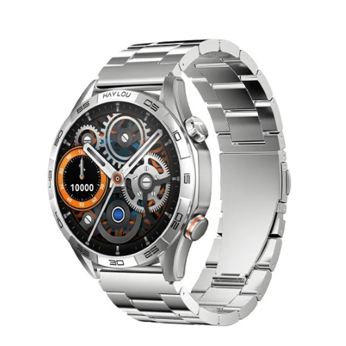 Haylou Solar 5 BT Calling Smartwatch (Metallic Strap)-Silver