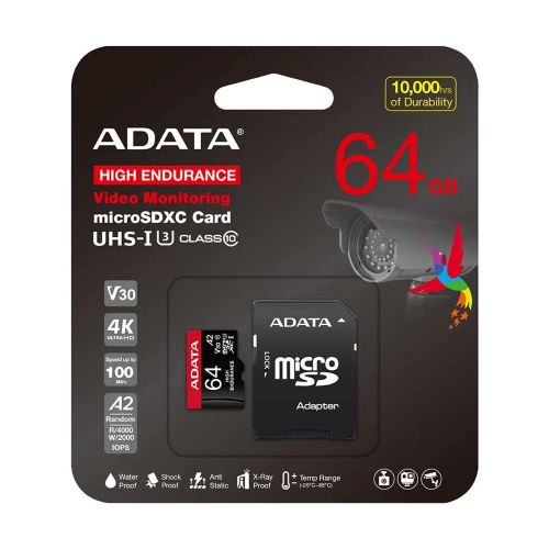 ADATA High-Endurance 64GB UHS-I Class 10 microSDXC Memory Card Image 2