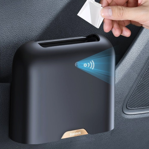 Baseus Smart Cleaner Auto Car Trash Can (Free Trash Bags 2 Rolls/60 Each)-Black Image 2