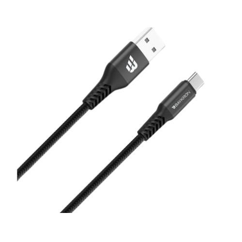 Baykron BA-TC-F-BLK3.0 USB A to Type C Fast Charging Cable-Black Image 1
