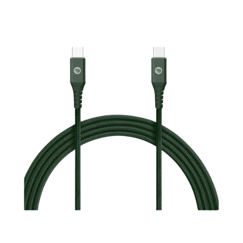 Baykron Kevlar 3M 3A Type-C To Type-C Fast Charging Cable-Midnight Green