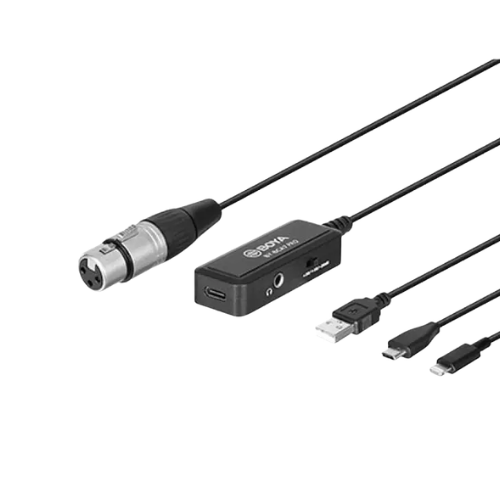 Boya BY-BCA7 PRO XLR to Lightning and USB Connectors Microphone cable Image 1