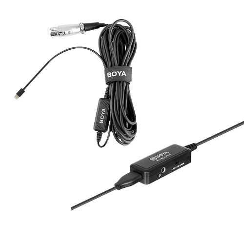Boya BY-BCA7 PRO XLR to Lightning and USB Connectors Microphone cable Image 3