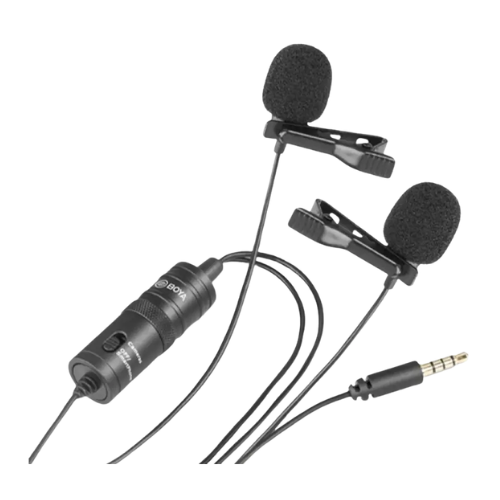 Boya BY-M1DM Dual Omni-directional Lavalier Microphone Image 1