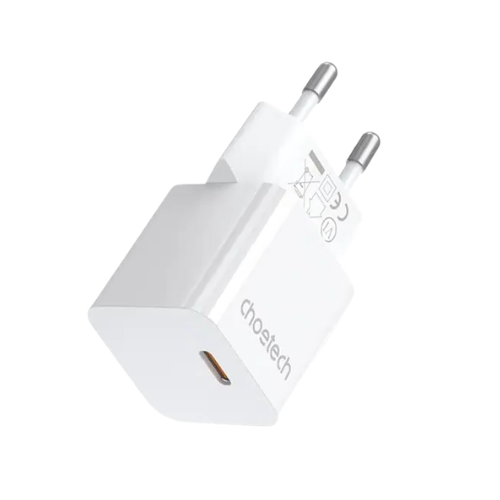 Chotech Mini PD20W GAN Type-C Wall Charger EU-White Image 1