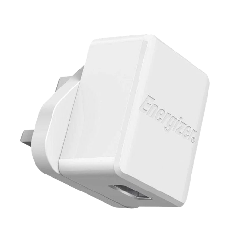 Energizer ACA1AUKCLI3 USB UK Charging Adapter With Lightning Cable-White Image 1