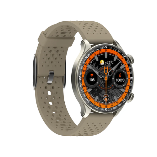 IMIKI HOLO 2 Pro Smart Watch-Titanium + Beige Image 2