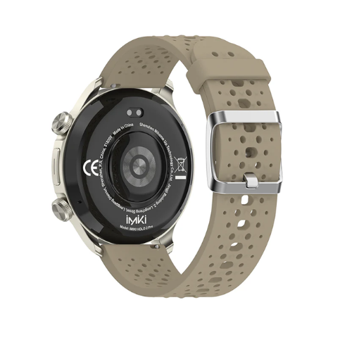 IMIKI HOLO 2 Pro Smart Watch-Titanium + Beige Image 3