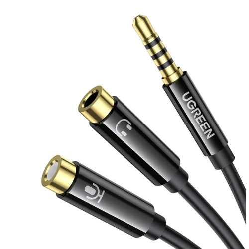 UGREEN AV140 (20898) 3.5mm to 2 Audio Cable - Black Image 1