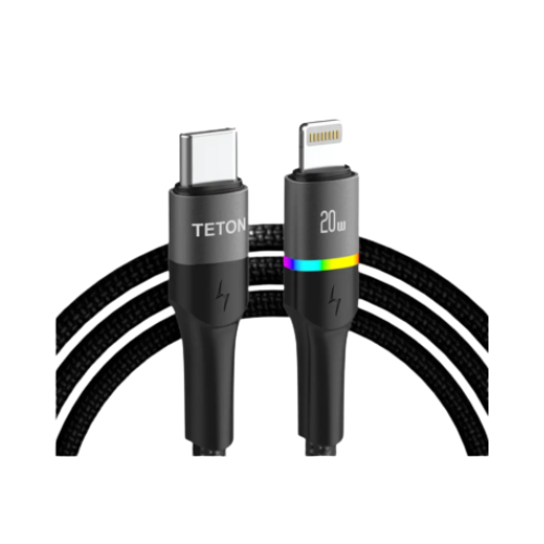 TETON Type-C to Lightning Braided Cable 20W PD Fast Charger Data Cable