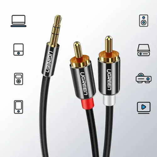 UGREEN AV116 (10591) 3.5mm to 2x RCA Cable - 5M Image 1