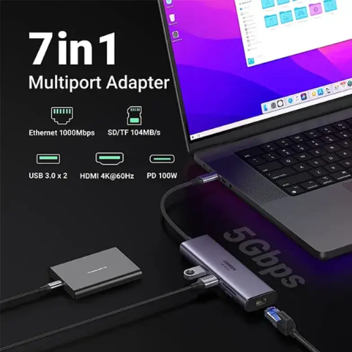 UGREEN CM498 (45379) 7-in-1 Type-C Multifunction Hub Image 2