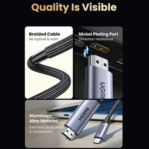 UGREEN CM565 (90451) 8K USB-C to HDMI Adapter - 1.5M Image 2
