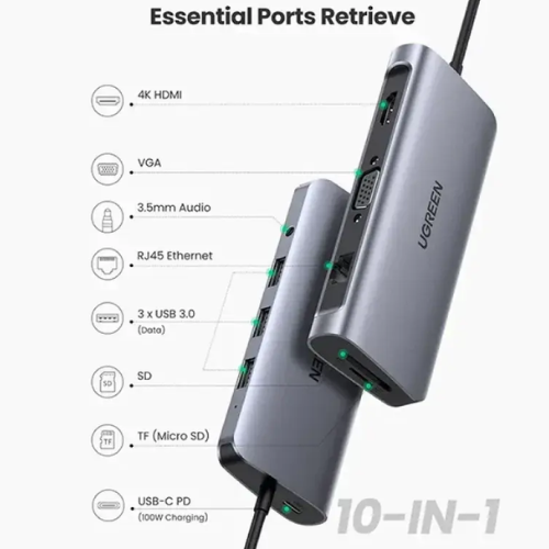 UGREEN CM639 (45380) Multifunction 10-in-1 USB-C Docking Station Image 1