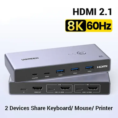 UGREEN CM695 (25962) 2 In 1 Out DisplayPort KVM Switch Image 2