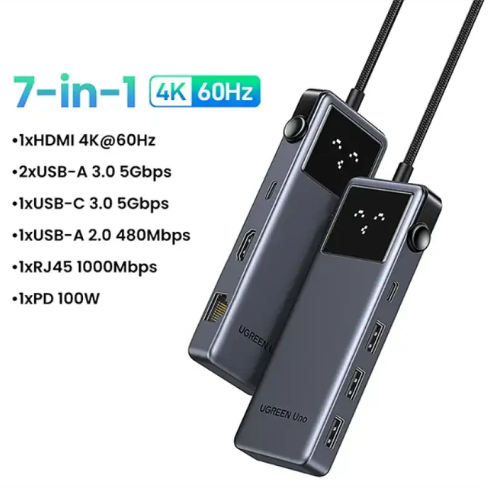 UGREEN CM888 (45155) 7-in-1 Type-C Multifunction Hub Image 1