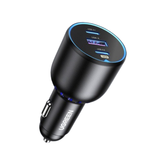 UGREEN EC705 130W 3-Port Fast Car Charger Set Image 1