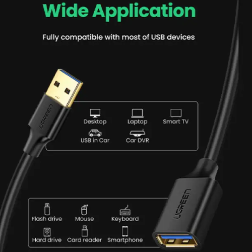 UGREEN US129 (90722) USB-A Male to Female Extension Cable - 5M Image 2