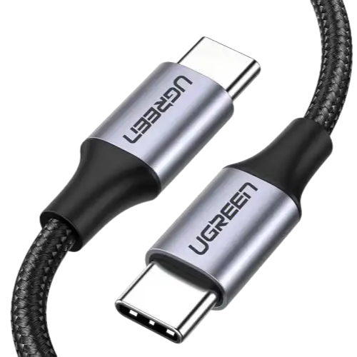UGREEN US261 (50150) USB Type-C Male to Male Charging & Data Cable 1M-Gray Black Image 1