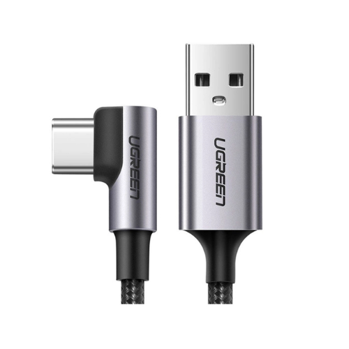 UGREEN US284 (50941) Right Angle USB-A to USB-C Cable 1m-Space Gray Image 1