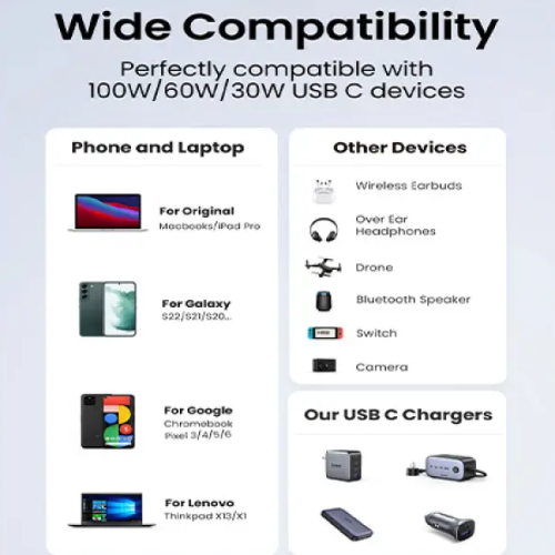 UGREEN US557 (15269) USB-C Silicone Fast Charging Cable - 2M Image 2