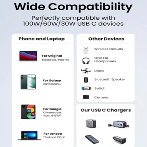 UGREEN US557 (15275) USB-C Silicone Fast Charging Cable - 1M Image 3