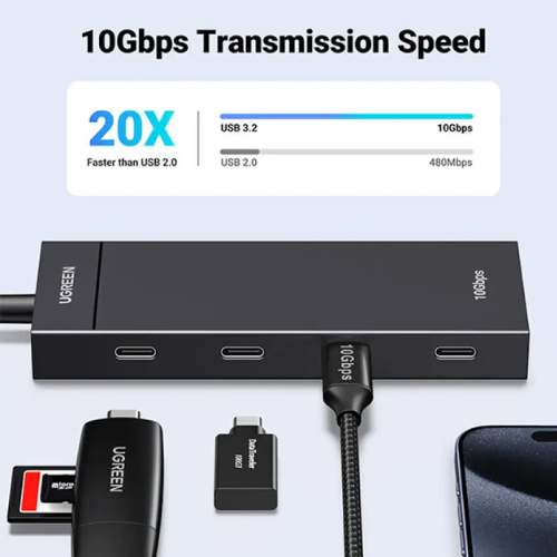 Ugreen CM806 (35584) 4-Port USB 3.2 Gen 2 Hub Image 1