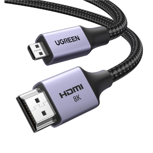 Ugreen HD164 (15516) 8K Micro HDMI to HDMI Cable - 1M Image 1