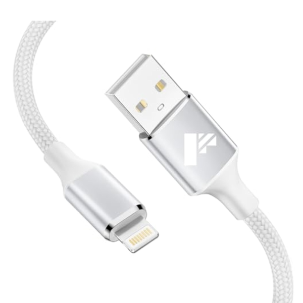 Vyvylabs Crystal Series Fast Charging Data Cable USB to iP 2.4A 1M-White Image 1