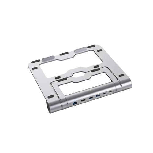 Vyvylabs Wisdom Series VHW06-GY Laptop Stand 6-in-1 Multifunctional HUB Docking Station Image 1