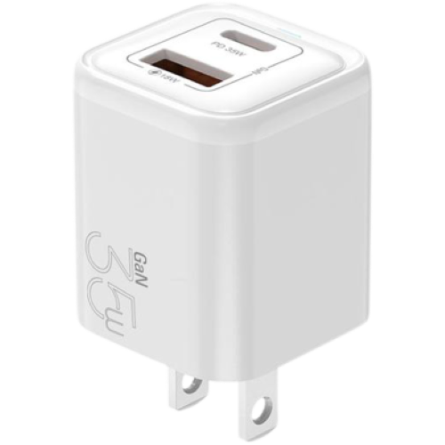 Vyvylabs GaN Fast Charger 35W USB A With Type-C US Plug-White Image 1