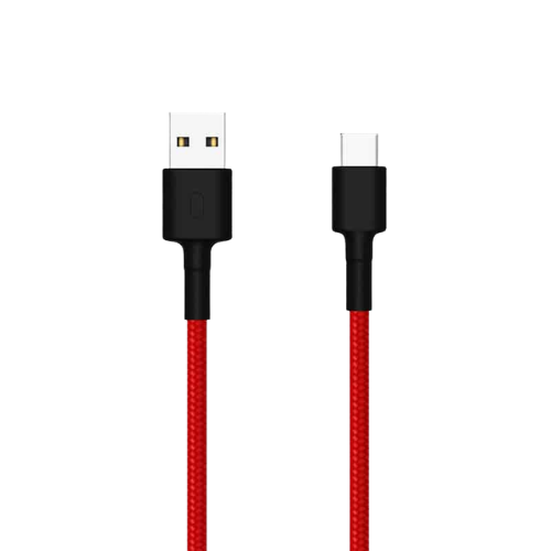 Xiaomi Braided Cable USB Type A to Type-C 1M-Red Image 1