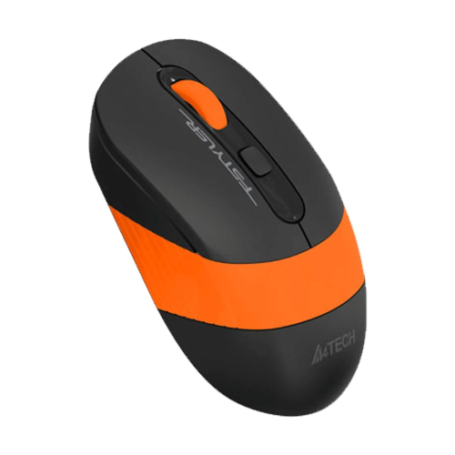 A4TECH FG10 Fstyler Wireless Mouse-Black And Orange Image 1