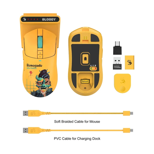 A4TECH Bloody R72 Ultra Duo Dual Mode Wireless Gaming Mouse-Renegade Sunset Image 5