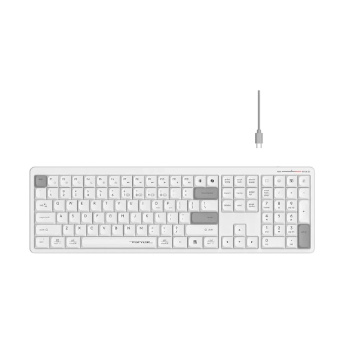 A4TECH Fstyler FBX55C Dual-Mode Wireless Keyboard-White Image 1