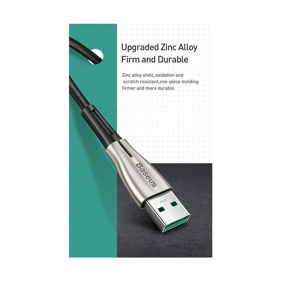 Baseus Waterdrop Cable USB to Micro 4A 2 m - Black Image 3