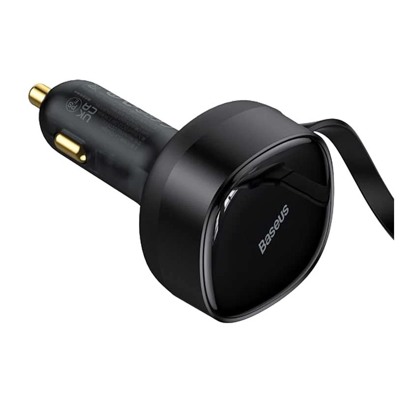 Baseus Enjoyment Retractable 2 in1 Car Charger Image 2