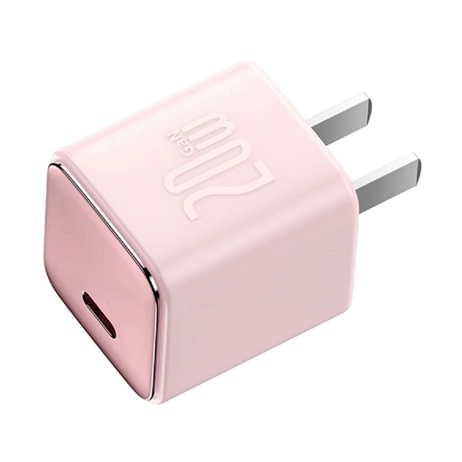 Baseus GaN3 20W USB-C CN Wall Charger – Pink Image 1