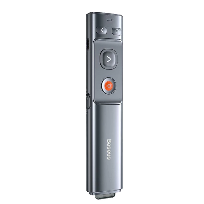 Baseus Orange Dot Wireless Presenter Green Laser Rechargeable Grey Image 1