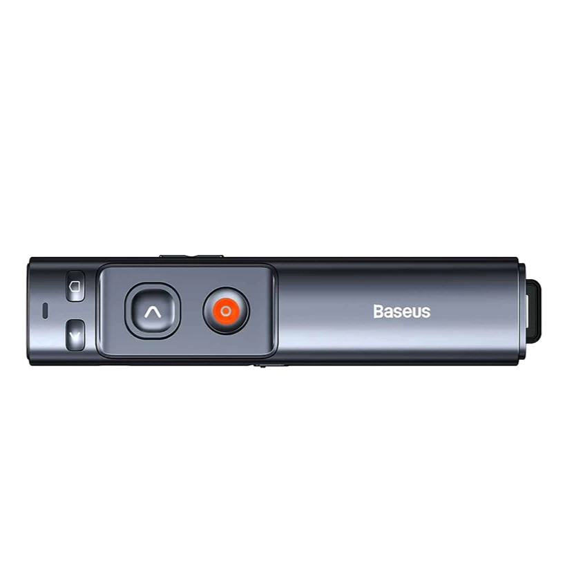 Baseus Orange Dot Wireless Presenter Green Laser Rechargeable Grey Image 2