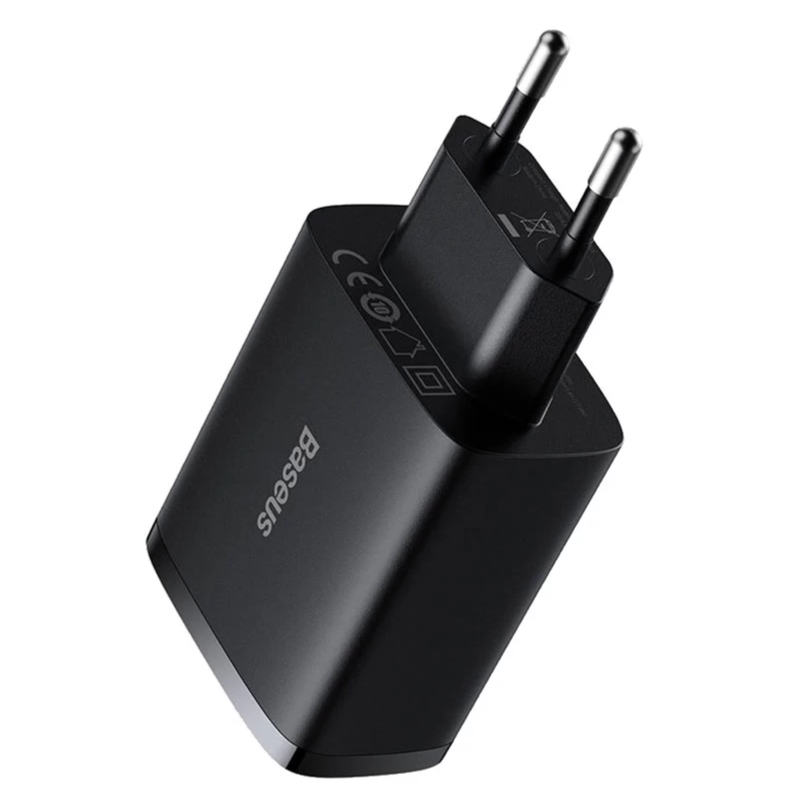 Baseus CCXJ020101 Compact Charging Adapter 17W 3 USB-Black Image 2
