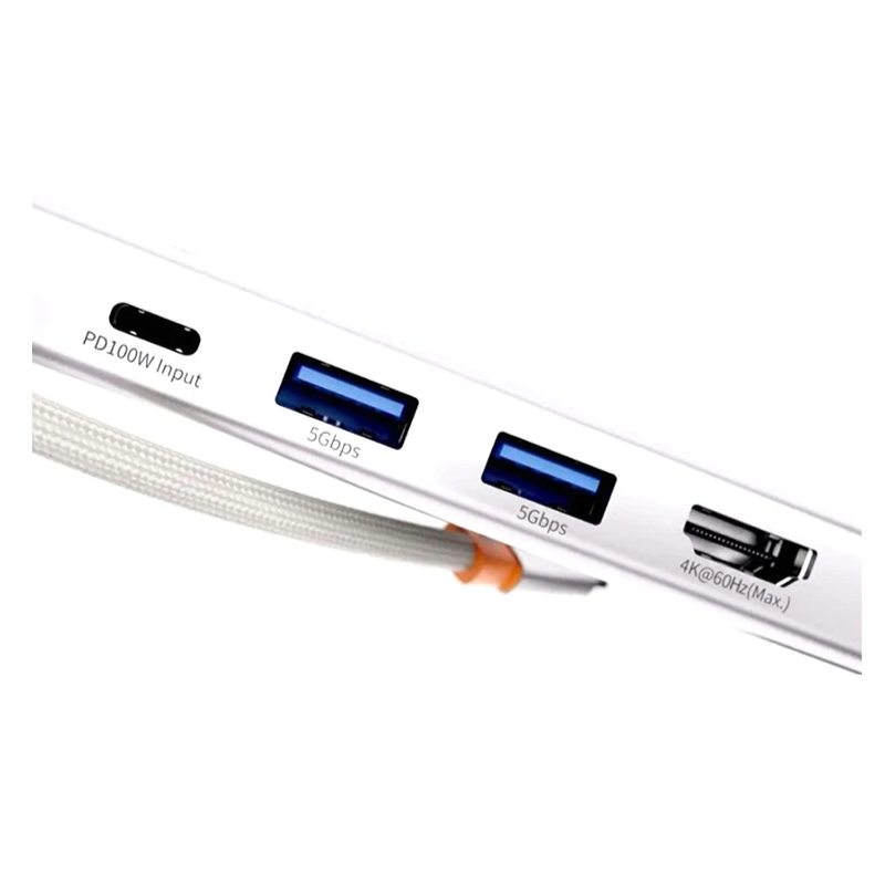 Baseus UltraJoy Series 5-Port HUB AIR Frost Silver Image 2