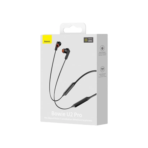 Baseus Bowie U2 Pro Neckband Noise Cancellation Wireless Earphones-Black Image 3