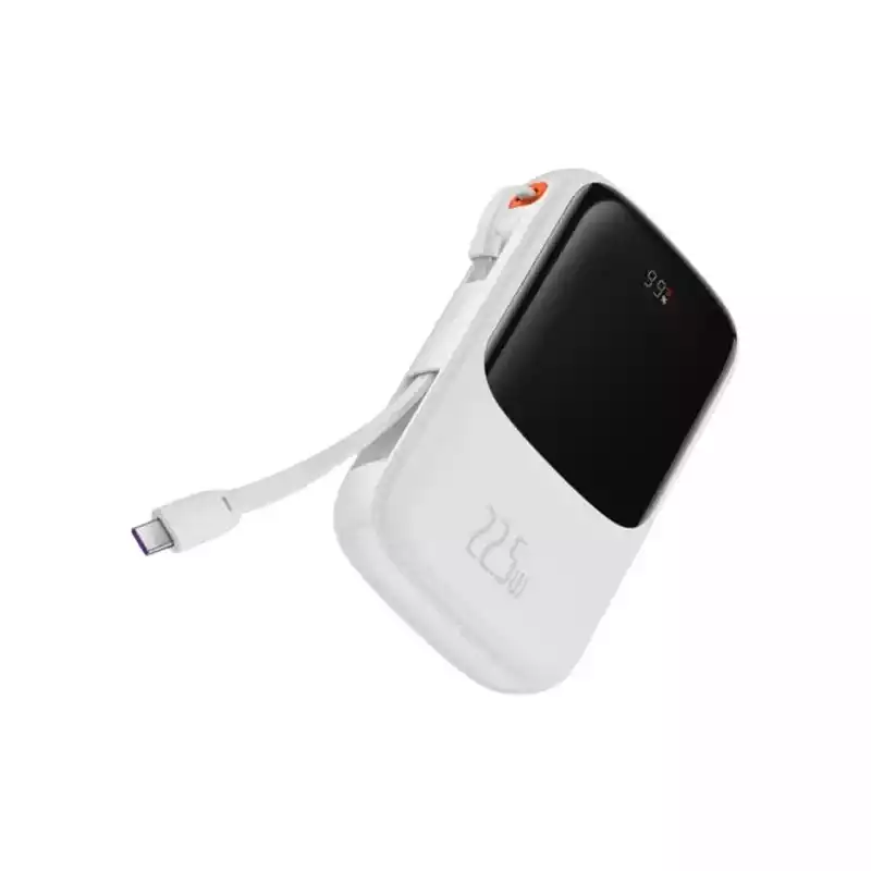 Baseus Qpow Pro Digital Display 10000mAh 22.5W Fast Charge Type-C Power Bank – White Image 3