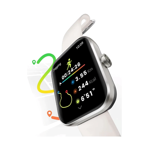 Haylou Watch 4 Bluetooth Calling Smartwatch-Silver Image 2