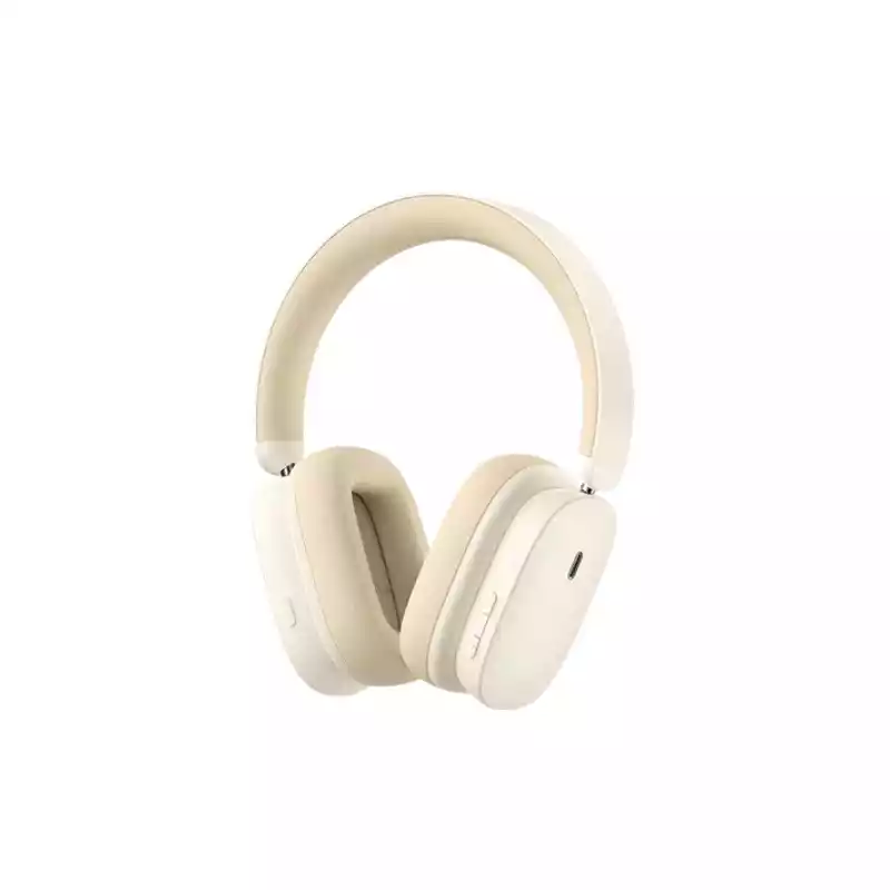 Baseus Bowie H1 Noise-Cancelling Wireless Headphones-White Image 1