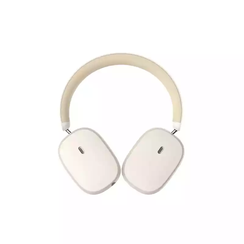 Baseus Bowie H1 Noise-Cancelling Wireless Headphones-White Image 2