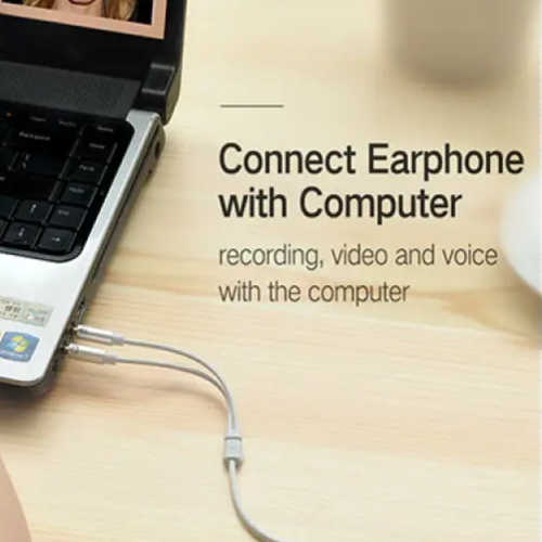 UGREEN AV140 (10790) 2x3.5mm to 3.5mm Audio Cable - White Image 2