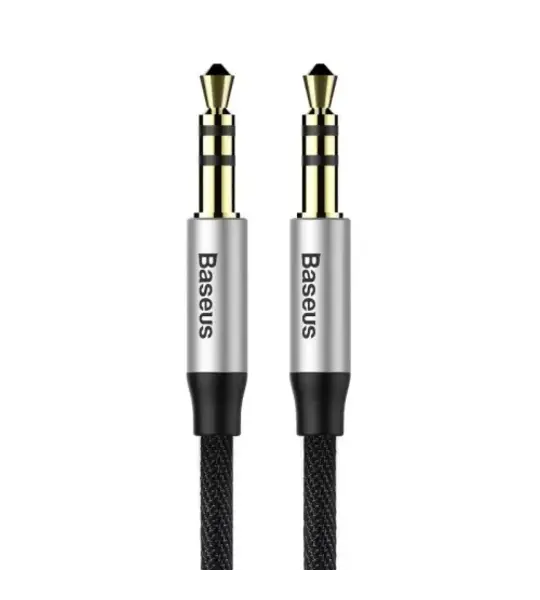 Baseus Yiven Male to Male 1.5m M30 Audio Cable - Silver + Blank Image 1